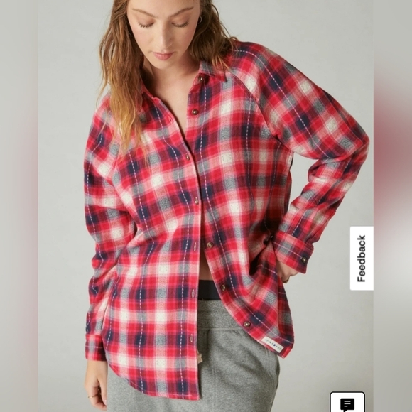 Lucky Brand Tops - Lucky Brand Oversized Plaid Tunic